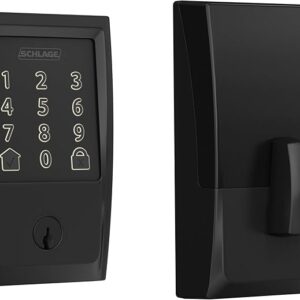 Schlage Encode Smart Wi-Fi Deadbolt with Century Trim in Matte Black