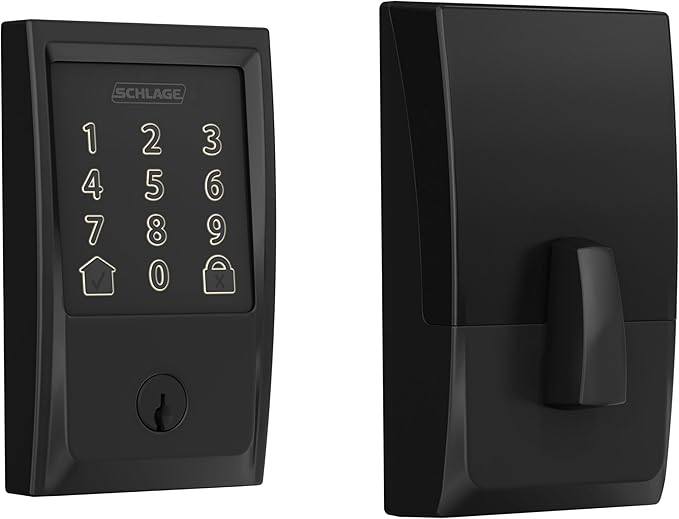 Schlage Encode Smart Wi-Fi Deadbolt with Century Trim in Matte Black